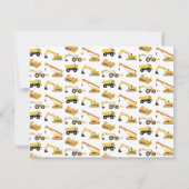 Persoonlijke Bouwtrucks Kinderen Notitiekaartje (Achterkant)