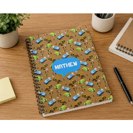 Persoonlijke Bouwvoertuigen voor Kinderen Notitieboek