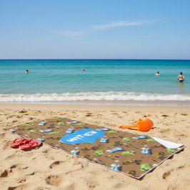 Persoonlijke bouwvoertuigen voor kinderen strandlaken