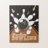 Persoonlijke Bowler Strike Bowlingbanen Bal Pins Legpuzzel (Verticaal)