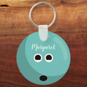 Persoonlijke Bowling Bal | Aangepaste Kleuren Sleutelhanger (Voorkant)