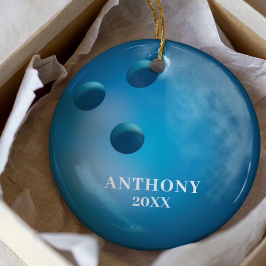 Persoonlijke Bowling Bal Kerstmis Keramisch Ornament