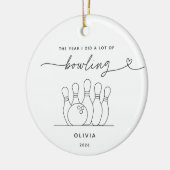 Persoonlijke Bowling Kerst Ornament (Links)