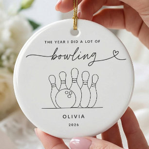 Persoonlijke Bowling Kerst Ornament