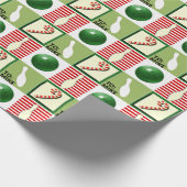Persoonlijke Bowling Kerstmis Cadeaupapier (Hoek)