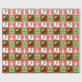 Persoonlijke Bowling Kerstmis Cadeaupapier (Vlak)
