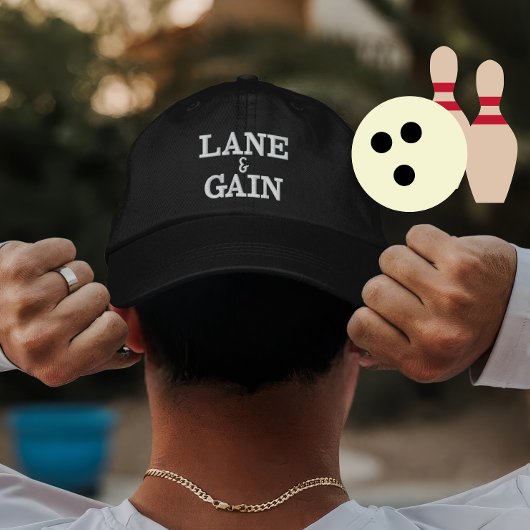 Persoonlijke bowlingbaan cadeau voor spelers geborduurde pet