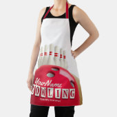 Persoonlijke Bowlingbaan Kegels Retro competitie  Schort (Insitu)