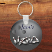 Persoonlijke bowlingbal en slag sleutelhanger (Voorkant)