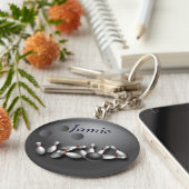 Persoonlijke bowlingbal en slag sleutelhanger (Zijkant)