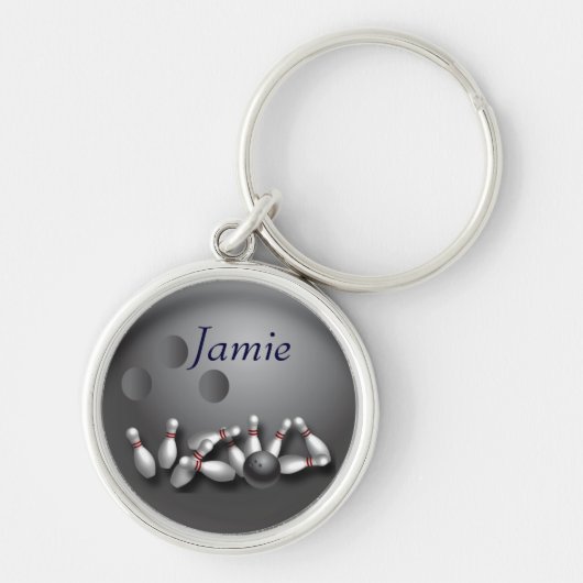 Persoonlijke bowlingbal en slag sleutelhanger (Voorkant)