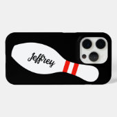 Persoonlijke bowlingpin iPhone 15 pro hoes (Achterkant (horizontaal))