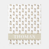 Persoonlijke boxer (Brindle) Fleece Deken (Voorkant)