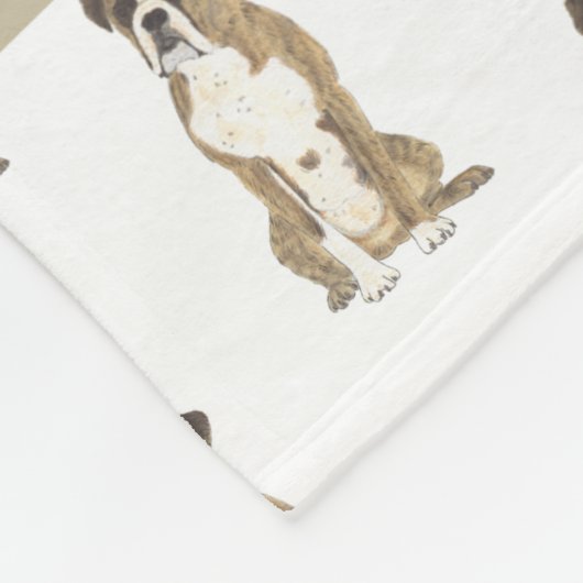 Persoonlijke boxer (Brindle) Fleece Deken (Hoek)