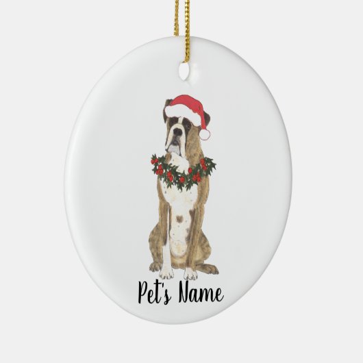 Persoonlijke boxer (Brindle) Keramisch Ornament (Rechts)