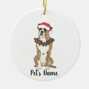 Persoonlijke boxer (Brindle) Keramisch Ornament