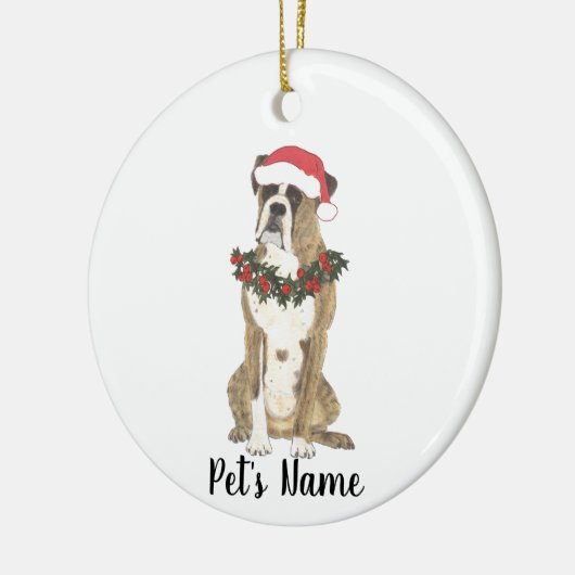 Persoonlijke boxer (Brindle) Keramisch Ornament (Links)