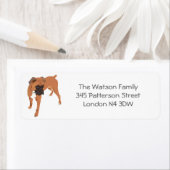 Persoonlijke Boxer Dog Etiket (Insitu)