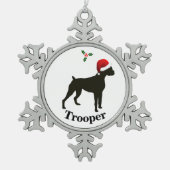 Persoonlijke Boxer Dog Tin Sneeuwvlok Ornament (Voorkant)