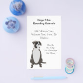 Persoonlijke Boxer Hond Ontwerp Boarding Kennels Flyer (Enkel)