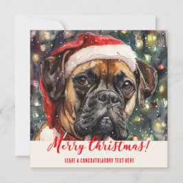 Persoonlijke Boxer Honden Vakantie Feestdagenkaart