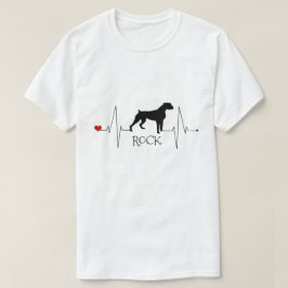 Persoonlijke Boxer Love My Dog Heart Beat T-shirt