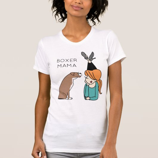 Persoonlijke Boxer Mama T-Shirt (Voorkant)
