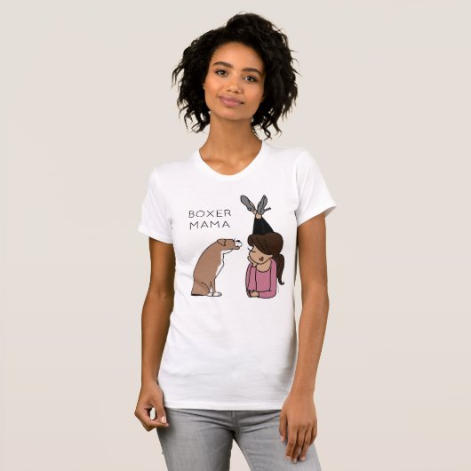 Persoonlijke Boxer Mama T-Shirt (Voorkant volledig)