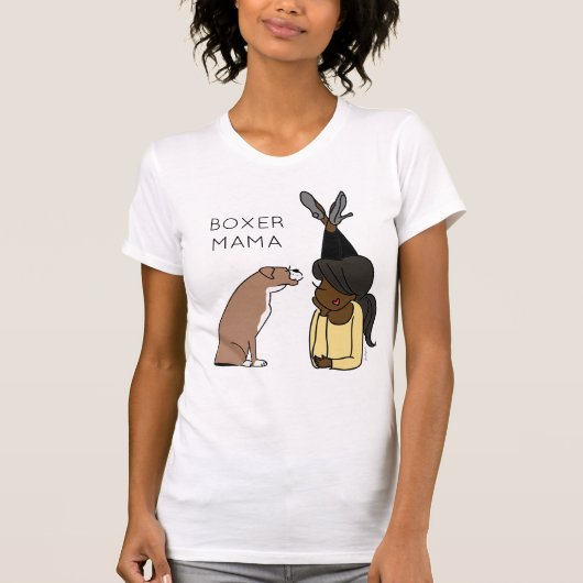 Persoonlijke Boxer Mama T-Shirt (Voorkant)