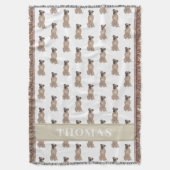 Persoonlijke Boxer (Masker van vaalgeel)  Deken (Voorkant Verticaal)