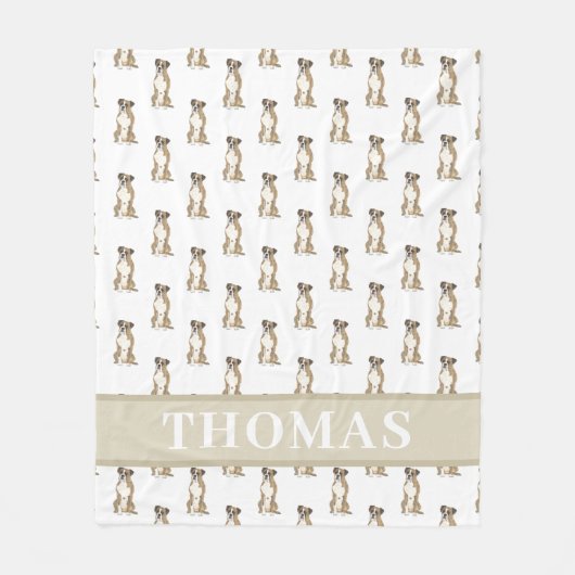 Persoonlijke Boxer (Tigstriped)  Fleece Deken (Voorkant)