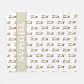 Persoonlijke Boxer (Tigstriped)  Fleece Deken (Voorkant (Horizontaal))