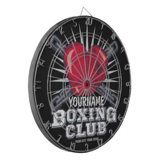 Persoonlijke boxinghandschoenen Vochtkamer Dartbord (Voorkant Links)