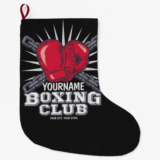 Persoonlijke boxinghandschoenen Vochtkamer Grote Kerstsok (Voorkant)