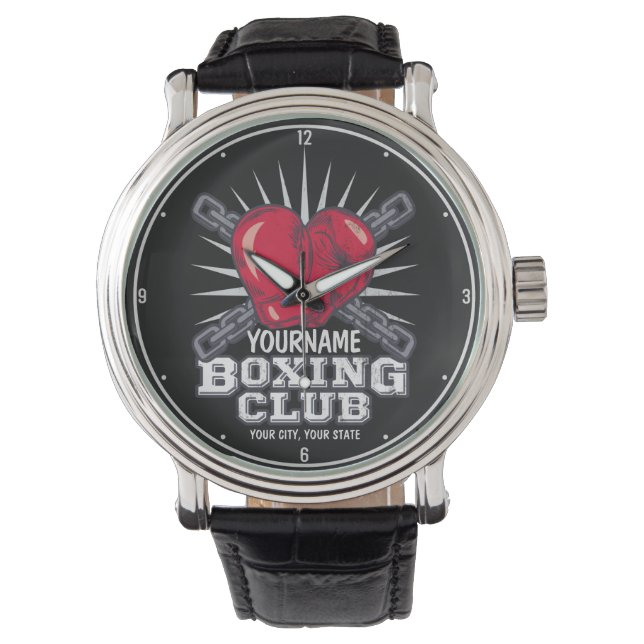 Persoonlijke boxinghandschoenen Vochtkamer Horloge (Voorkant)