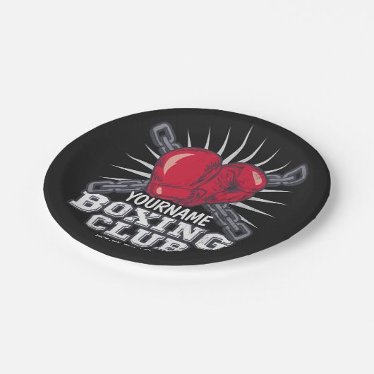 Persoonlijke boxinghandschoenen Vochtkamer Papieren Bordje (Gekanteld)