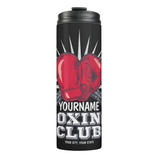 Persoonlijke boxinghandschoenen Vochtkamer Thermosbeker (Voorkant)