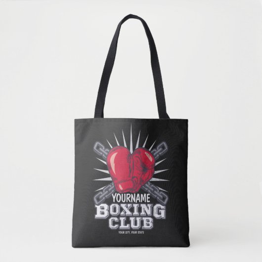 Persoonlijke boxinghandschoenen Vochtkamer Tote Bag (Voorkant)