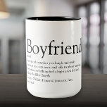 Persoonlijke boyvriend Definition Cool Fun Tweekleurige Koffiemok<br><div class="desc">Geef je vriendje een unieke valentijn,  kerstcadeau of verjaardagscadeau aan om te creëer. Een perfecte manier om hem te shows hoe geweldig hij elke dag is. Ontworpen door: Thisnotme©</div>