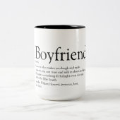 Persoonlijke boyvriend Definition Cool Fun Tweekleurige Koffiemok (Center)