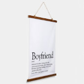 Persoonlijke Boyvriend Definition Quote Hangend Wandkleed (Gebogen)