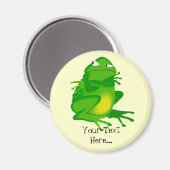 Persoonlijke Boze Groene Kikker Magneet (Voorkant / Achterkant)