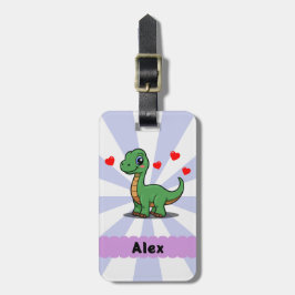 Persoonlijke Brachiosaurus Dinosaurus Bag Tag Bagagelabel