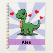 Persoonlijke Brachiosaurus Dinosaurus Planner (Voorkant)