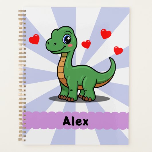 Persoonlijke Brachiosaurus Dinosaurus Planner (Voorkant)
