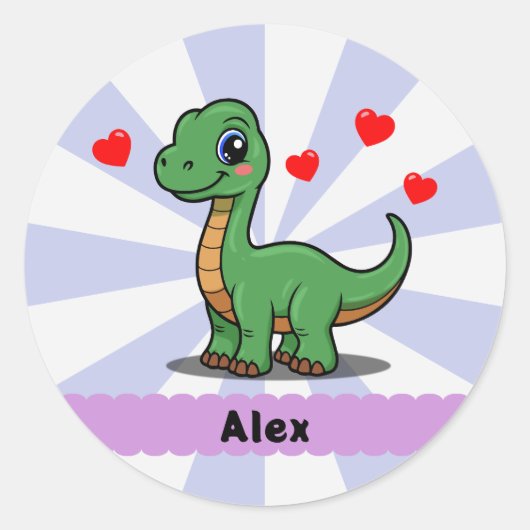 Persoonlijke Brachiosaurus Dinosaurus Stickers (Voorkant)