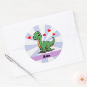 Persoonlijke Brachiosaurus Dinosaurus Stickers (Envelop)
