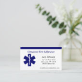 Persoonlijke brand en redding visitekaartje (Staand voorkant)