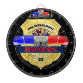 Persoonlijke brandweer Badge Dart Board Dartbord (Voorkant)