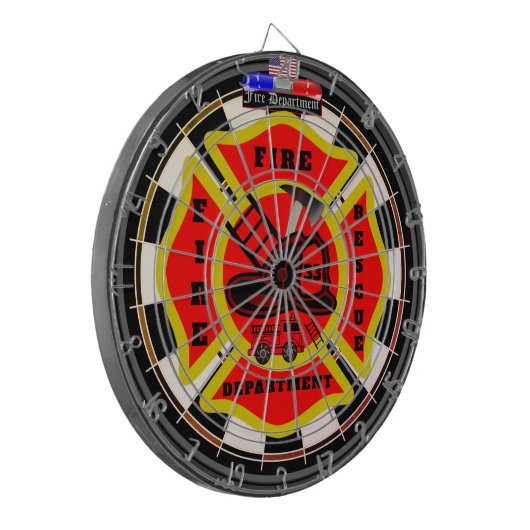 Persoonlijke brandweer Multi-Target Dartbord (Voorkant Links)